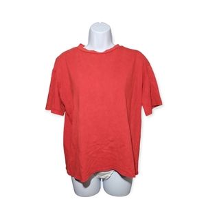 Somewhere West Red Oversized Tee sz S